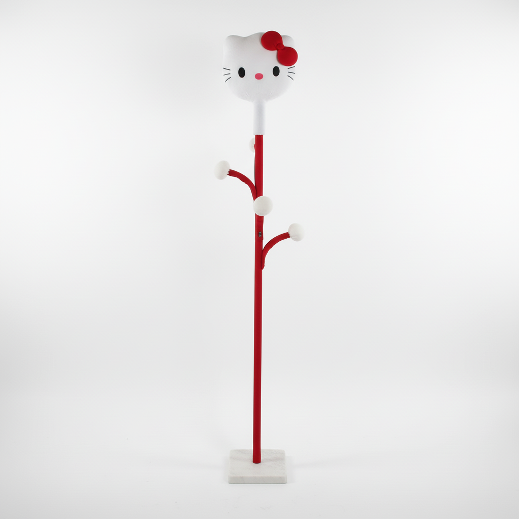 Porte-manteau enfant “Hello Kitty” – rose & blanc