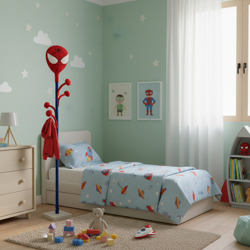 Porte-manteau enfant “Spidey” – Design ludique et sécurisé