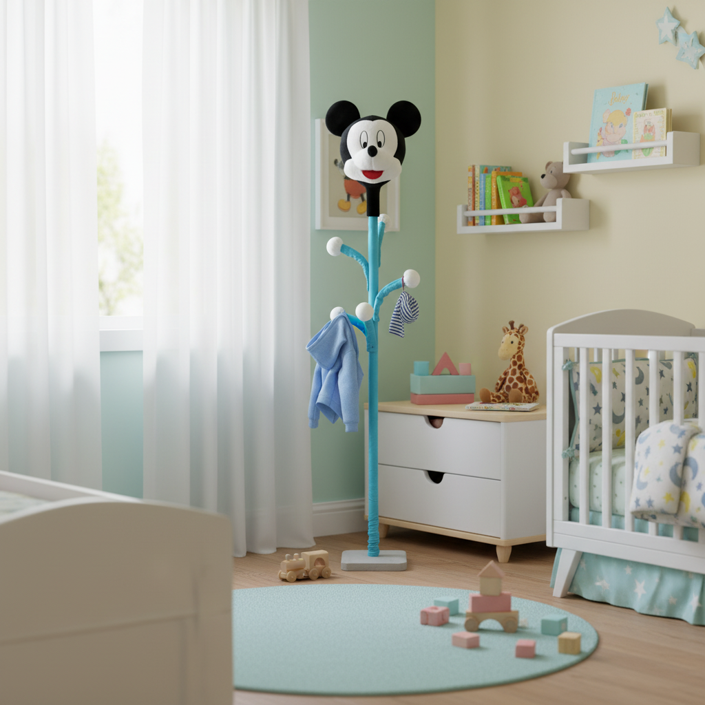 Porte-manteau “Mickey” — rangement ludique pour enfants