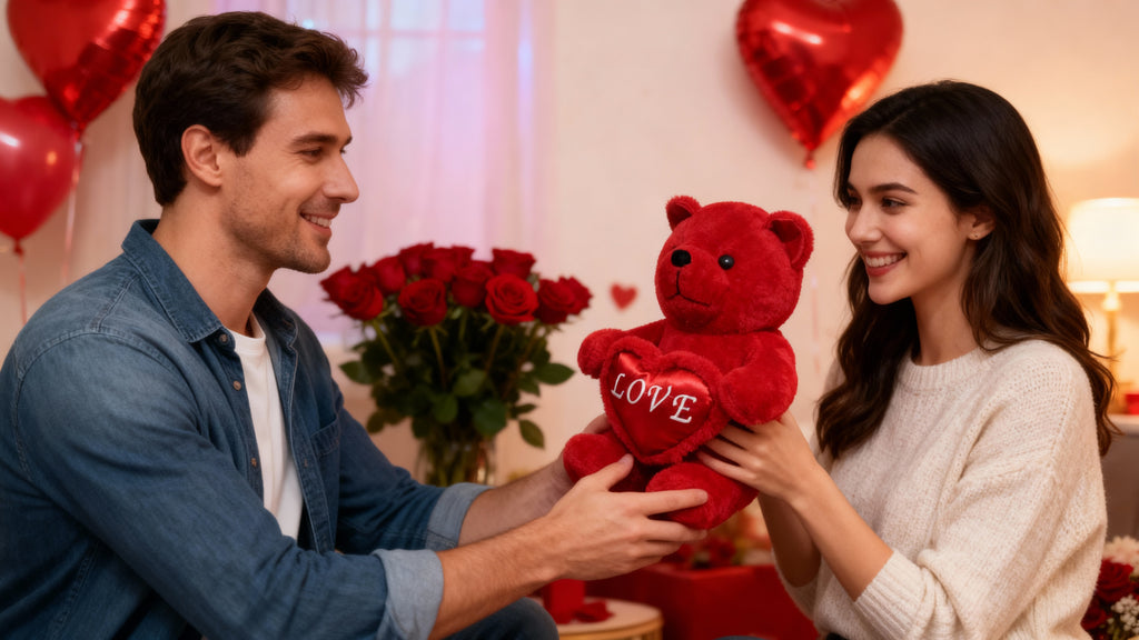🧸 Ours en Peluche Rouge – Le Cadeau Parfait pour Petits et Grands