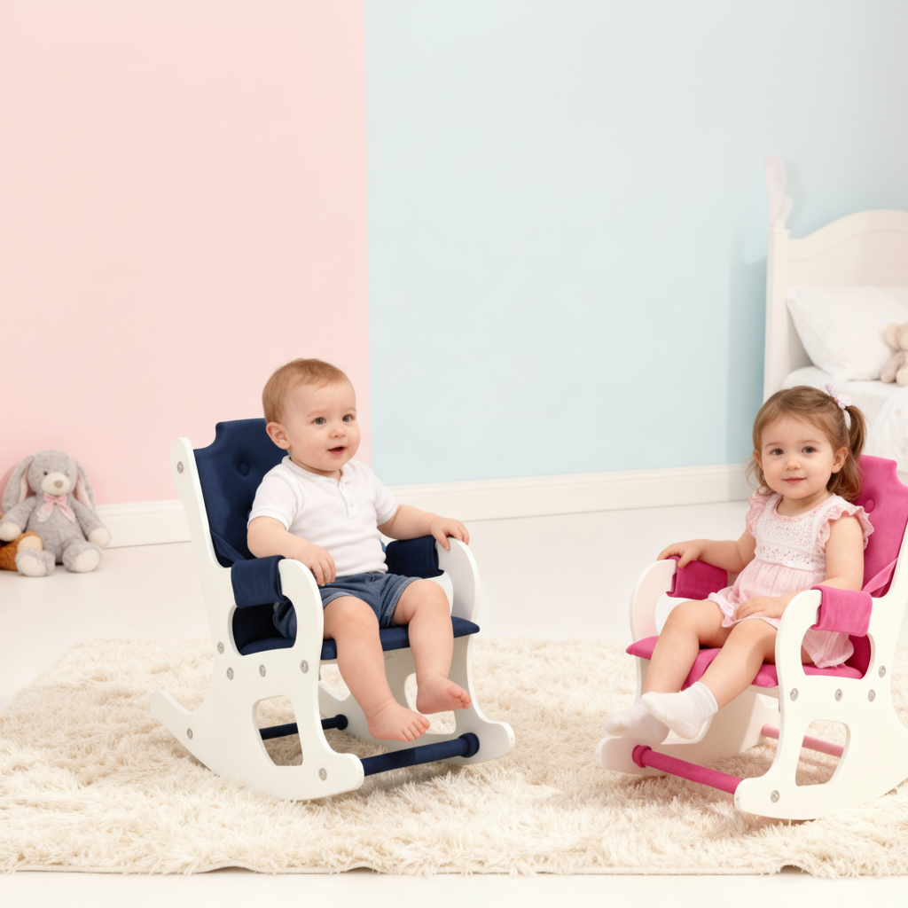 Chaise à bascule pour enfant – Design confort en bois